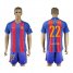 Barcelona #22 Aleix Vidal Home With Blue Shorts Soccer Club Jersey