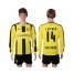 Dortmund #14 Leitner Home Long Sleeves Soccer Club Jersey