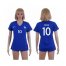 Womens France #10 Zidane Home Soccer Country Jersey
