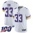 Nike Minnesota Vikings #33 Dalvin Cook White Mens Stitched NFL 100th Season Vapor Limited Jersey