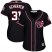 Washington Nationals #31 Max Scherzer Navy Blue Alternate 2019 World Series Champions Womens Stitched MLB Jersey