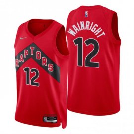 Nike Toronto Raptors #12 Ishmail Wainright Red Mens 2021-22 NBA 75th Anniversary Diamond Swingman Jersey – Icon Edition Mens