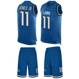 Nike Detroit Lions #11 Marvin Jones Jr Blue Team Color Mens Stitched NFL Limited Tank Top Suit Jersey