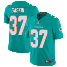 Nike Miami Dolphins #37 Myles Gaskin Aqua Green Team Color Mens Stitched NFL Vapor Untouchable Limited Jersey