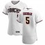 Arizona Diamondbacks #5 Eduardo Escobar Mens Nike White Crimson Authentic Home Team MLB Jersey