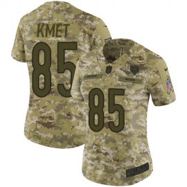 Nike Chicago Bears #85 Cole Kmet Camo Womens Stitched NFL Limited 2018 Salute To Service Jersey