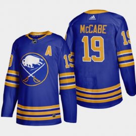 Buffalo Sabres #19 Jake Mccabe Mens Adidas 2020-21 Home Authentic Player Stitched NHL Jersey Royal Blue