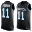 Nike Carolina Panthers #11 Robby Anderson Black Team Color Mens Stitched NFL Limited Tank Top Jersey