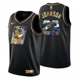 Phoenix Phoenix Suns #23 Cameron Johnson Mens Golden Edition Diamond Logo 2021/22 Swingman Jersey – Black Mens