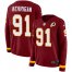 Nike Washington Football Team #91 Ryan Kerrigan Burgundy Red Team Color Womens Stitched NFL Limited Therma Long Sleeve Jersey
