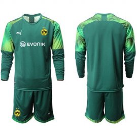 Dortmund Blank Army Green Goalkeeper Long Sleeves Soccer Club Jersey