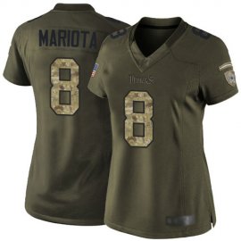 Nike Tennessee Titans #8 Marcus Mariota Green Womens Stitched NFL Limited 2015 Salute to Service Jersey
