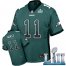 Nike Philadelphia Eagles #11 Carson Wentz Midnight Green Team Color Super Bowl LII Youth Stitched NFL Elite Drift Fashion Jersey