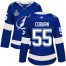 Adidas Tampa Bay Lightning #55 Braydon Coburn Blue Home Authentic Womens 2020 Stanley Cup Champions Stitched NHL Jersey
