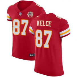 Nike Kansas City Chiefs #87 Travis Kelce Red Team Color Mens Stitched NFL Vapor Untouchable Elite Jersey