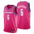 Nike Washington Wizards #6 Kristaps Porzingis Mens 2022-23 City Edition NBA Jersey – Cherry Blossom Pink Mens