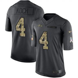 Nike Baltimore Ravens #4 Sam Koch Black Mens Stitched NFL Limited 2016 Salute to Service Jersey
