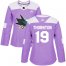 Adidas San Jose Sharks #19 Joe Thornton Purple Authentic Fights Cancer Womens Stitched NHL Jersey
