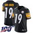 Nike Pittsburgh Steelers #19 JuJu Smith-Schuster Black Team Color Mens Stitched NFL 100th Season Vapor Limited Jersey