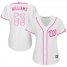 Washington Nationals #53 Austen Williams White/Pink Fashion Womens Stitched MLB Jersey