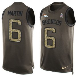 Nike Denver Broncos #6 Sam Martin Green Mens Stitched NFL Limited Salute To Service Tank Top Jersey