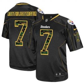 Nike Pittsburgh Steelers #7 Ben Roethlisberger Black Mens Stitched NFL Elite Camo Fashion Jersey