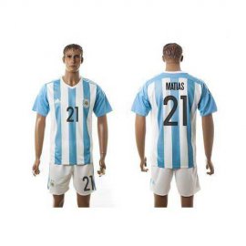 Argentina #21 Mastias Home Soccer Country Jersey