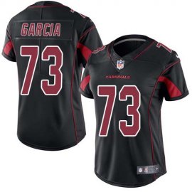 Nike Arizona Cardinals #73 Max Garcia Black Womens Stitched NFL Limited Rush Jersey