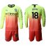 Manchester City #18 Delph Third Long Sleeves Soccer Club Jersey