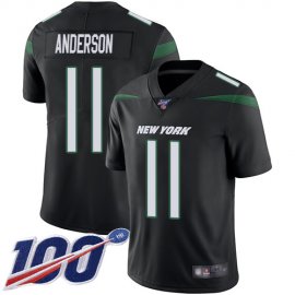 Nike New York Jets #11 Robby Anderson Black Alternate Mens Stitched NFL 100th Season Vapor Limited Jersey