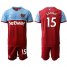 West Ham United #15 Sakho Home Soccer Club Jersey