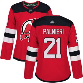 Adidas New Jersey Devils #21 Kyle Palmieri Red Home Authentic Womens Stitched NHL Jersey