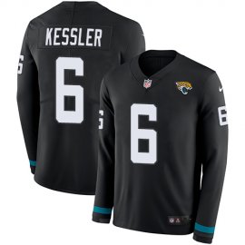 Nike Jacksonville Jaguars #6 Cody Kessler Black Team Color Mens Stitched NFL Limited Therma Long Sleeve Jersey