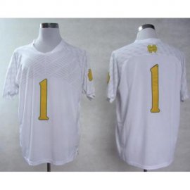 Notre Dame Fighting Irish 1 Louis Nix III White Techfit College Football NCAA Jersey