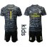 Real Madrid #1 Navas Black Goalkeeper Kid Soccer Club Jersey