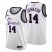 Nike Los Angeles Lakers #14 Stanley Johnson Mens 2022-23 City Edition NBA Jersey – Cherry Blossom White Mens