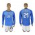 Italy #21 Pirlo Blue Home Long Sleeves Soccer Country Jersey