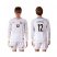 Brazil #12 Carreira White Goalkeeper Long Sleeves Soccer Country Jersey