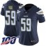 Nike Los Angeles Chargers #59 Nick Vigil Navy Blue Team Color Womens Stitched NFL 100th Season Vapor Untouchable Limited Jersey