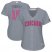 Chicago Cubs #18 Ben Zobrist Grey Mothers Day Cool Base Womens Stitched MLB Jersey
