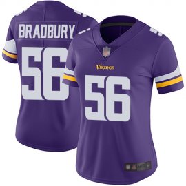 Nike Minnesota Vikings #56 Garrett Bradbury Purple Team Color Womens Stitched NFL Vapor Untouchable Limited Jersey