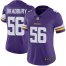Nike Minnesota Vikings #56 Garrett Bradbury Purple Team Color Womens Stitched NFL Vapor Untouchable Limited Jersey