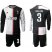 Juventus #3 Chiellini Home Long Sleeves Soccer Club Jersey