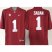 Crimson Tide #1 Nick Saban Red Stitched NCAA Jersey