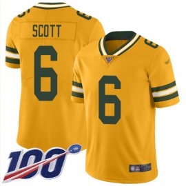 Nike Green Bay Packers #6 JK Scott Gold Mens Stitched NFL Limited Inverted Legend 100th Season Jersey