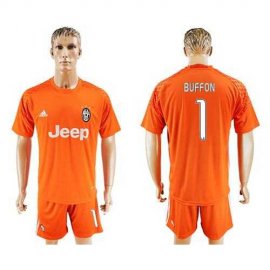 Juventus #1 Buffon Orange Goalkeeper Soccer Club Jersey