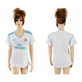 Womens Real Madrid Blank Home Soccer Club Jersey