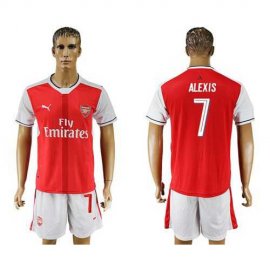 Arsenal #7 Alexis Champions League Home Soccer Club Jersey