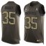 Nike New England Patriots #35 Kyle Dugger Green Mens Stitched NFL Limited Salute To Service Tank Top Jersey