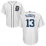 Detroit Tigers #13 Omar Vizquel White Cool Base Stitched Youth MLB Jersey
